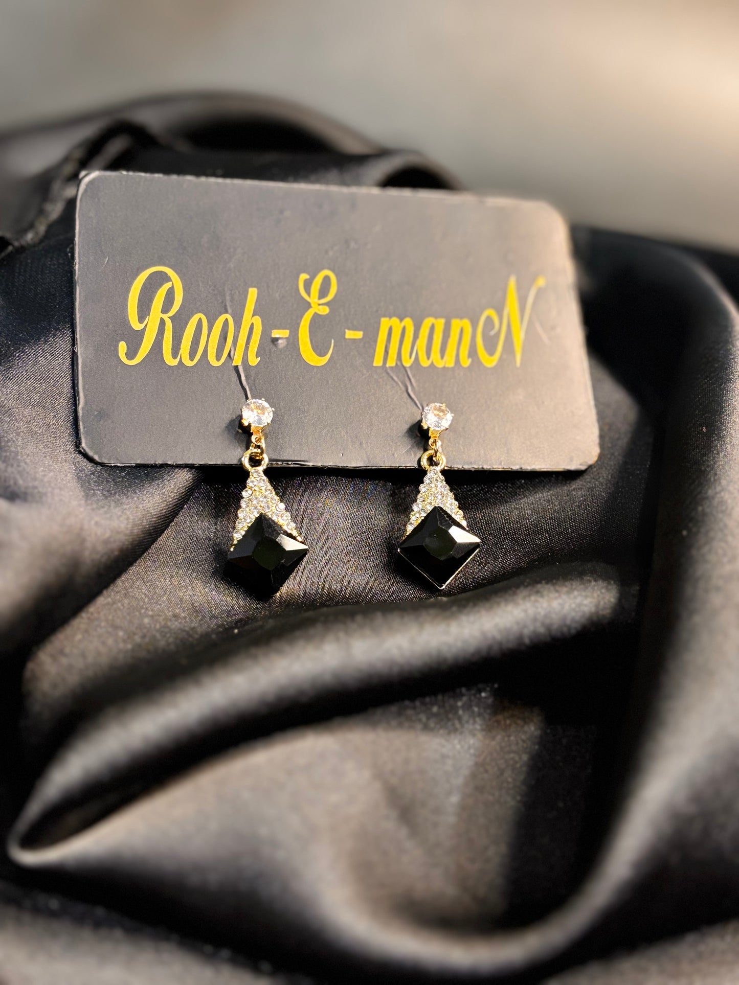 Black Onyx Drop Earrings