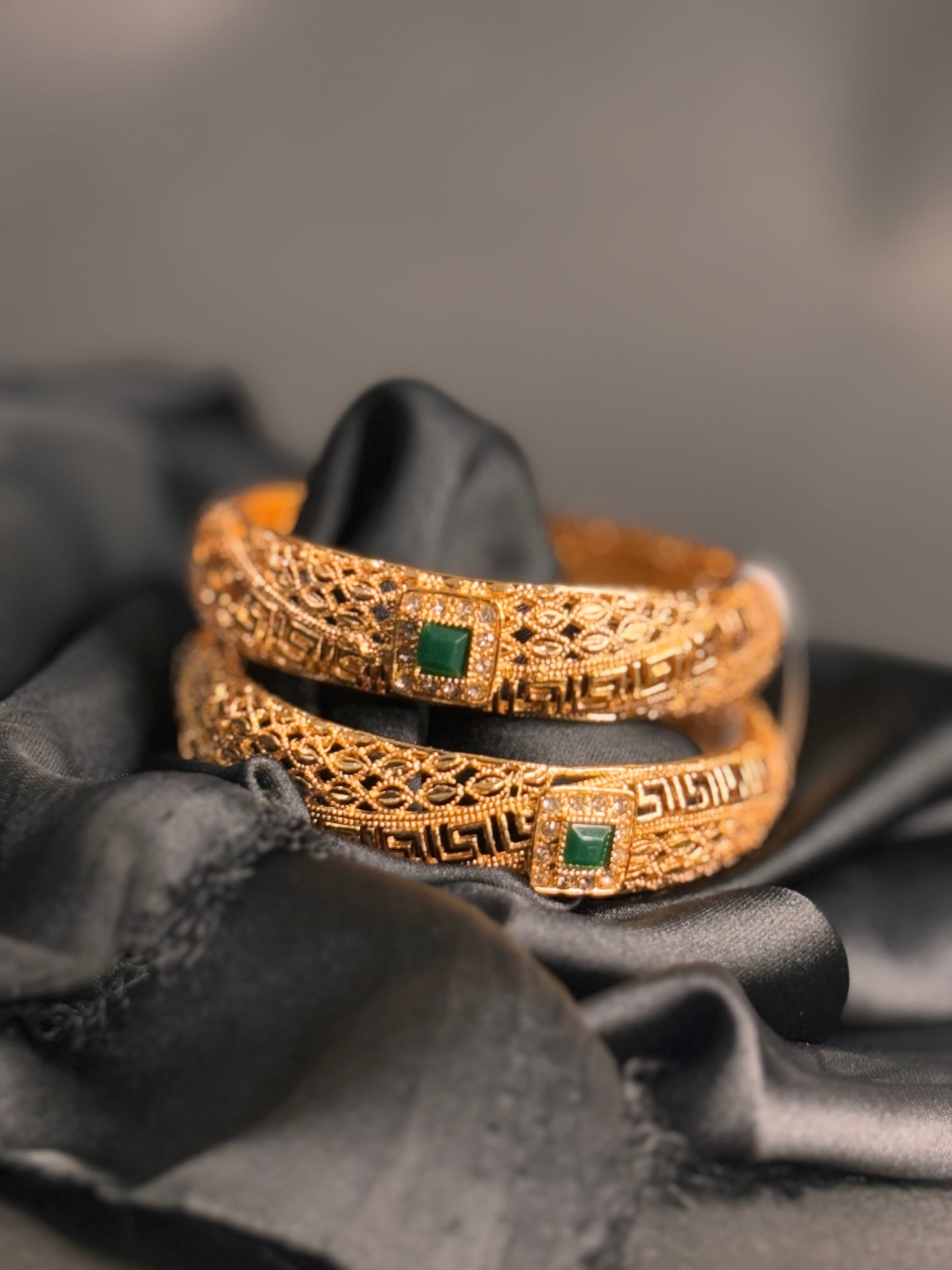 Green zarcon bangles