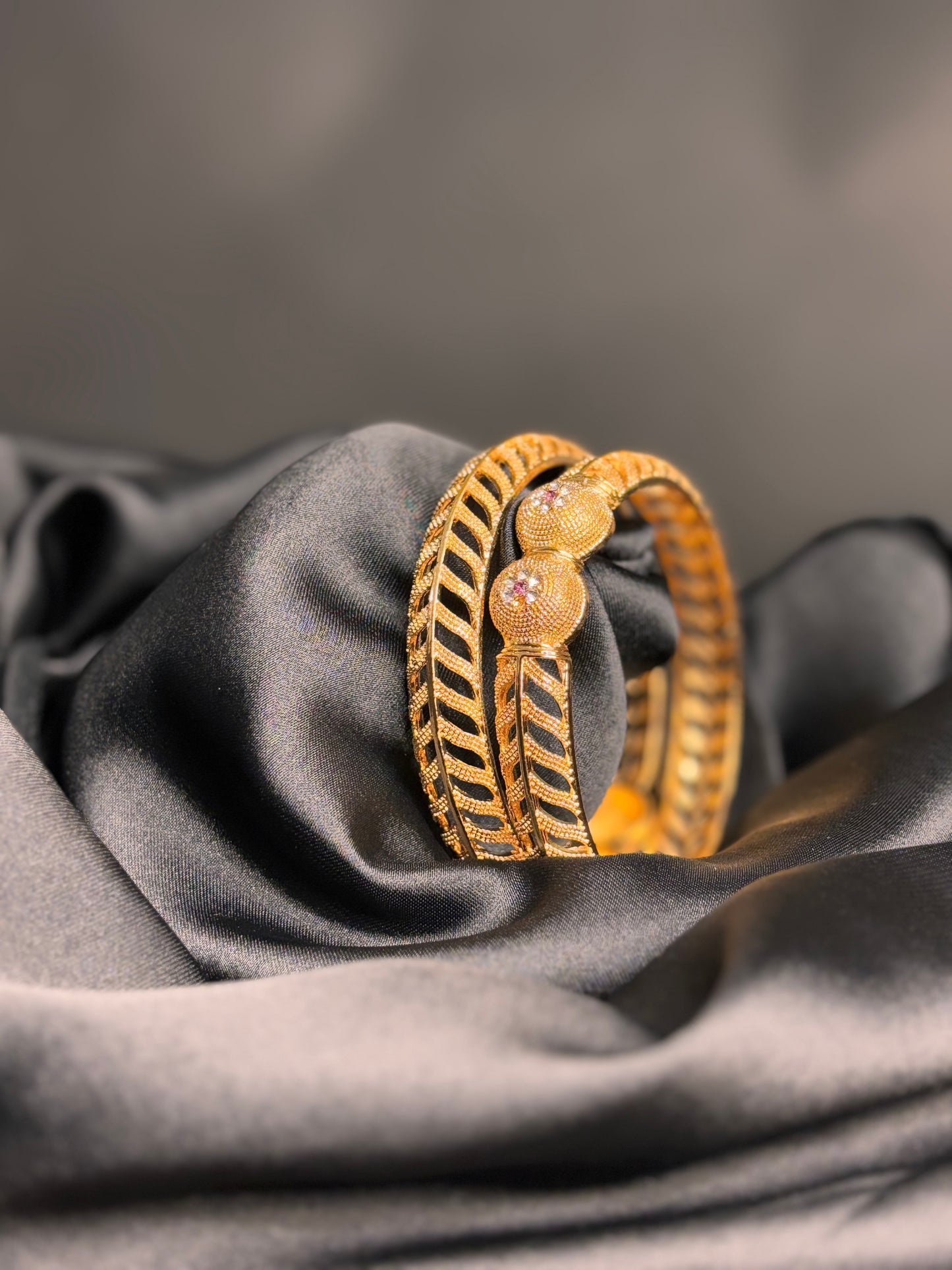 Antique Gold Leaf Bangles