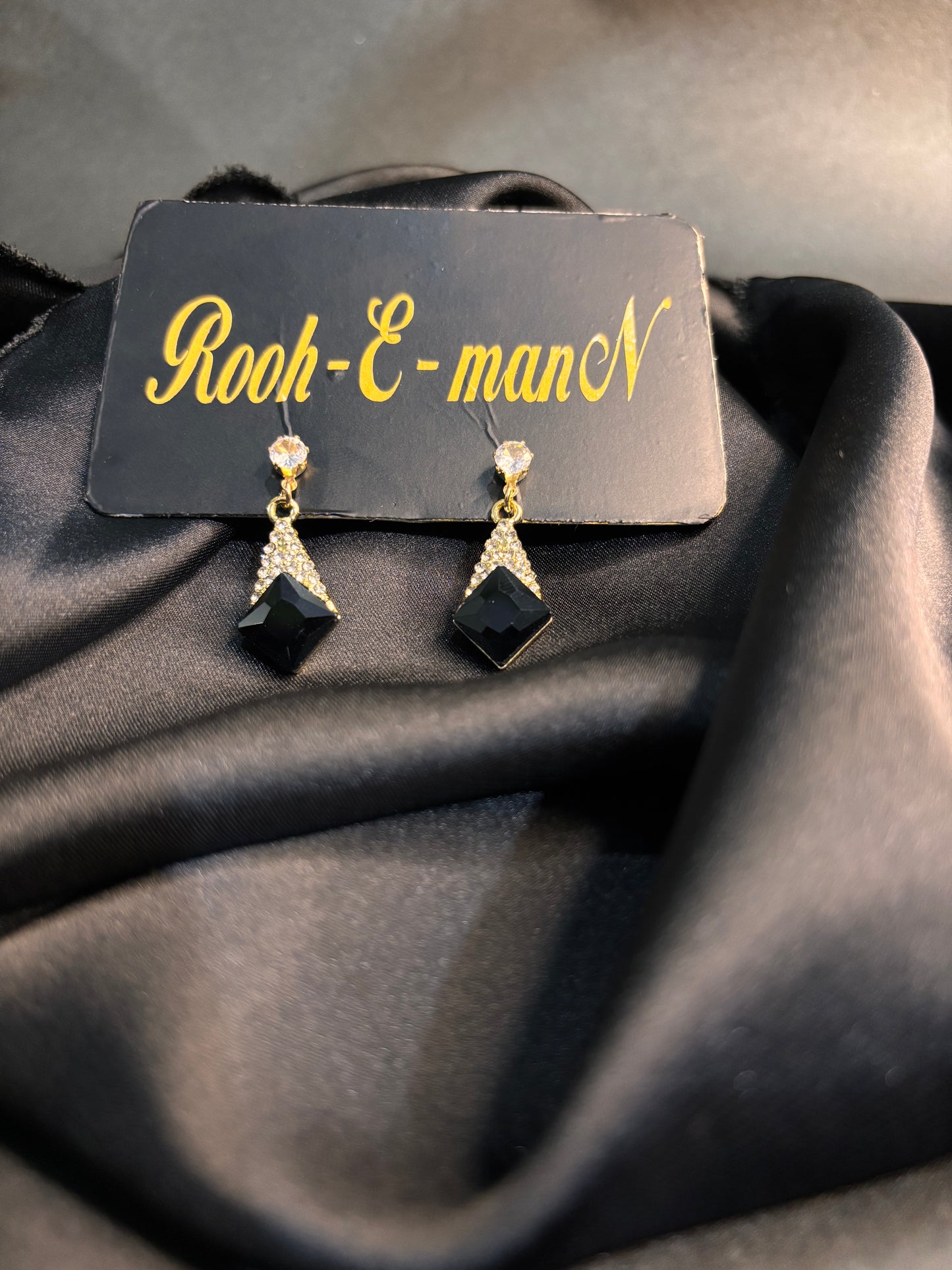 Black Onyx Drop Earrings